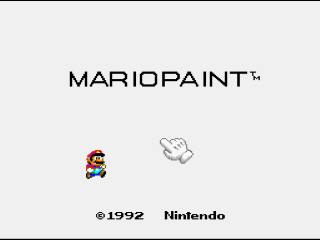 Mario Paint title screen for Super Nintendo